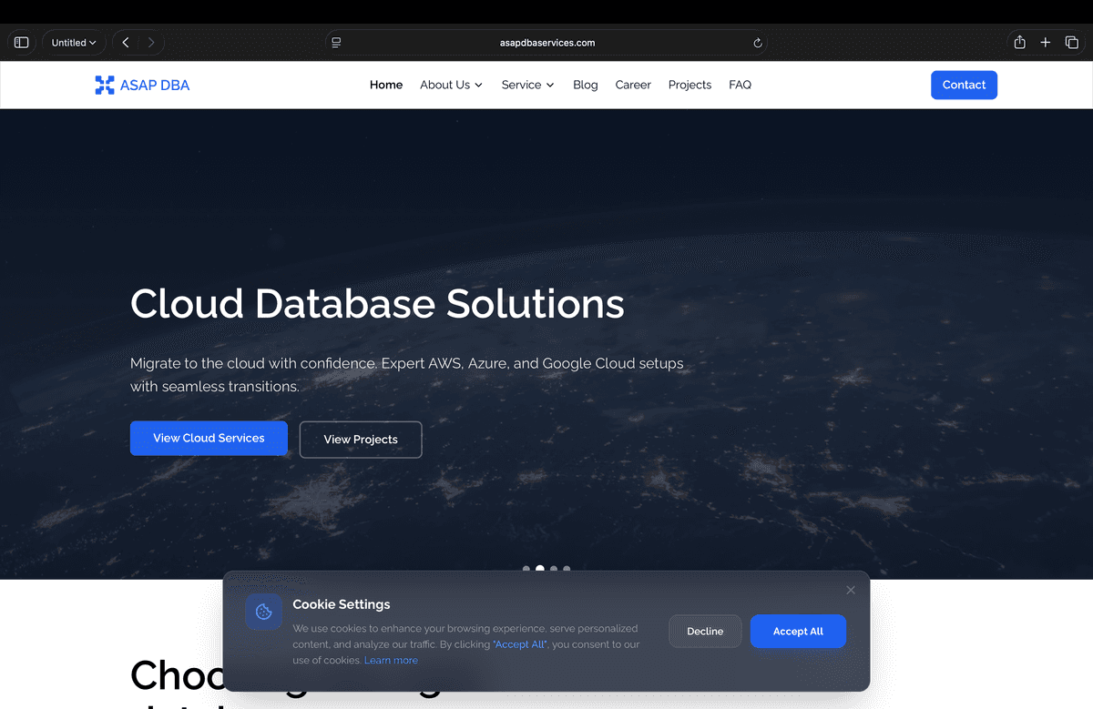ASAP DBA Project Screenshot
