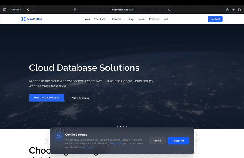 ASAP DBA Project Screenshot