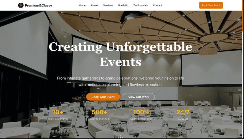 Premium & Classy Project Screenshot